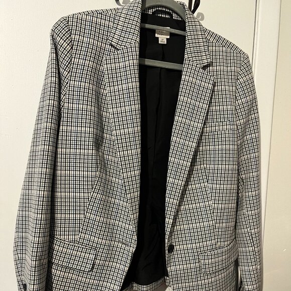A NEW DAY PLAID LINED BLAZER SZ 10 - Picture 5 of 5